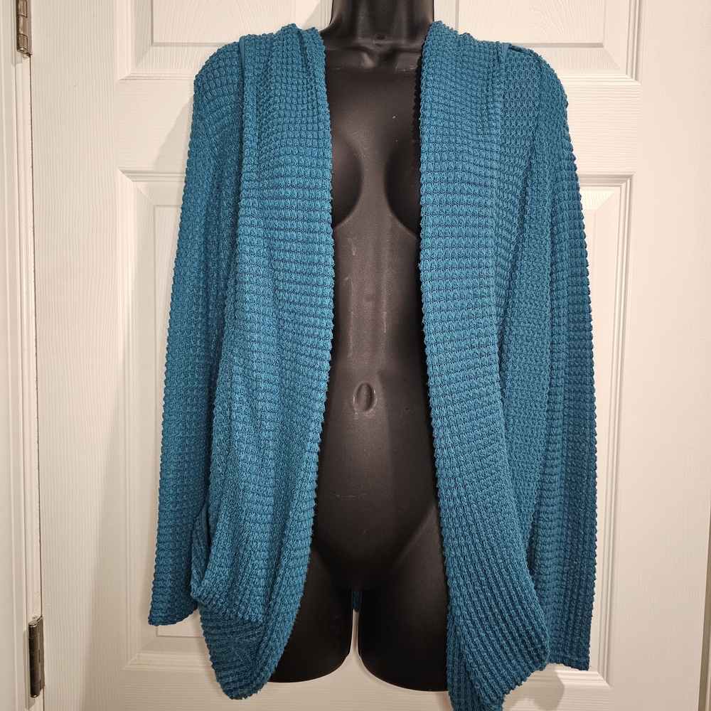 Pixley Teal Textured Cardigan